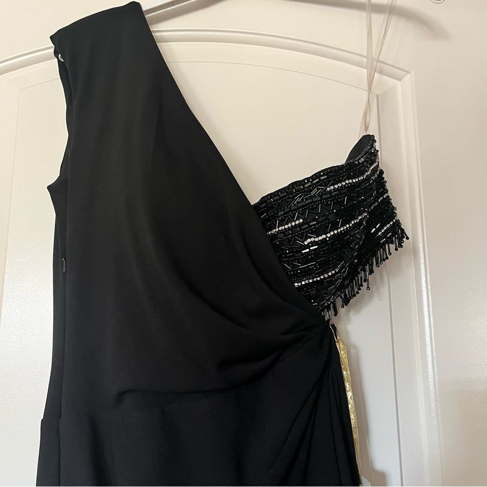 New With Tags Tarik Ediz-51058 Embellished Asymmetrical Evening Dress Size 36/4 - Picture 5 of 8